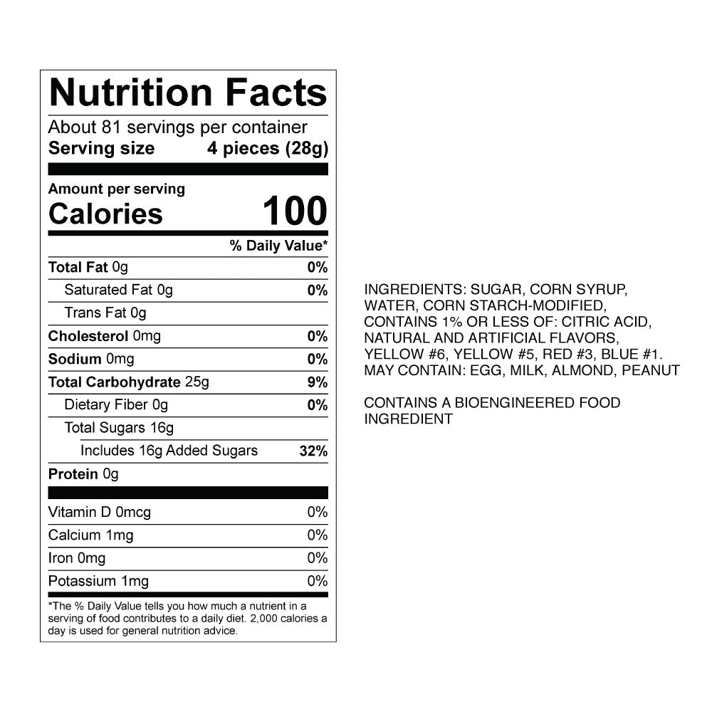 Sweet's Sour Bunnies - Nutrition Facts and Ingredients