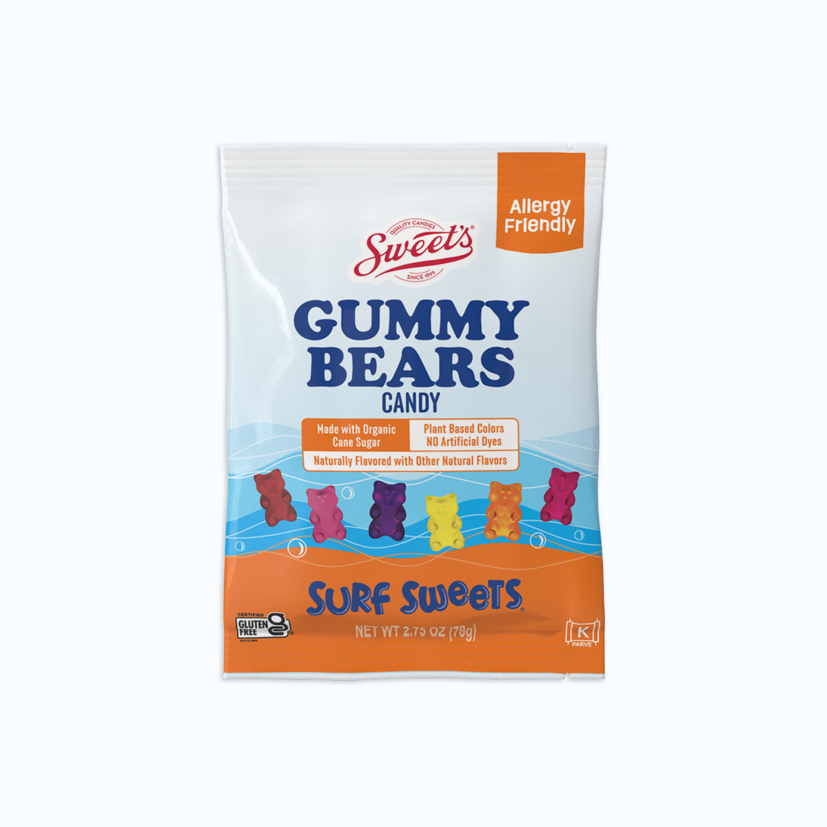 Surf Sweets Cinnamon Organic Bears Front Facing Image