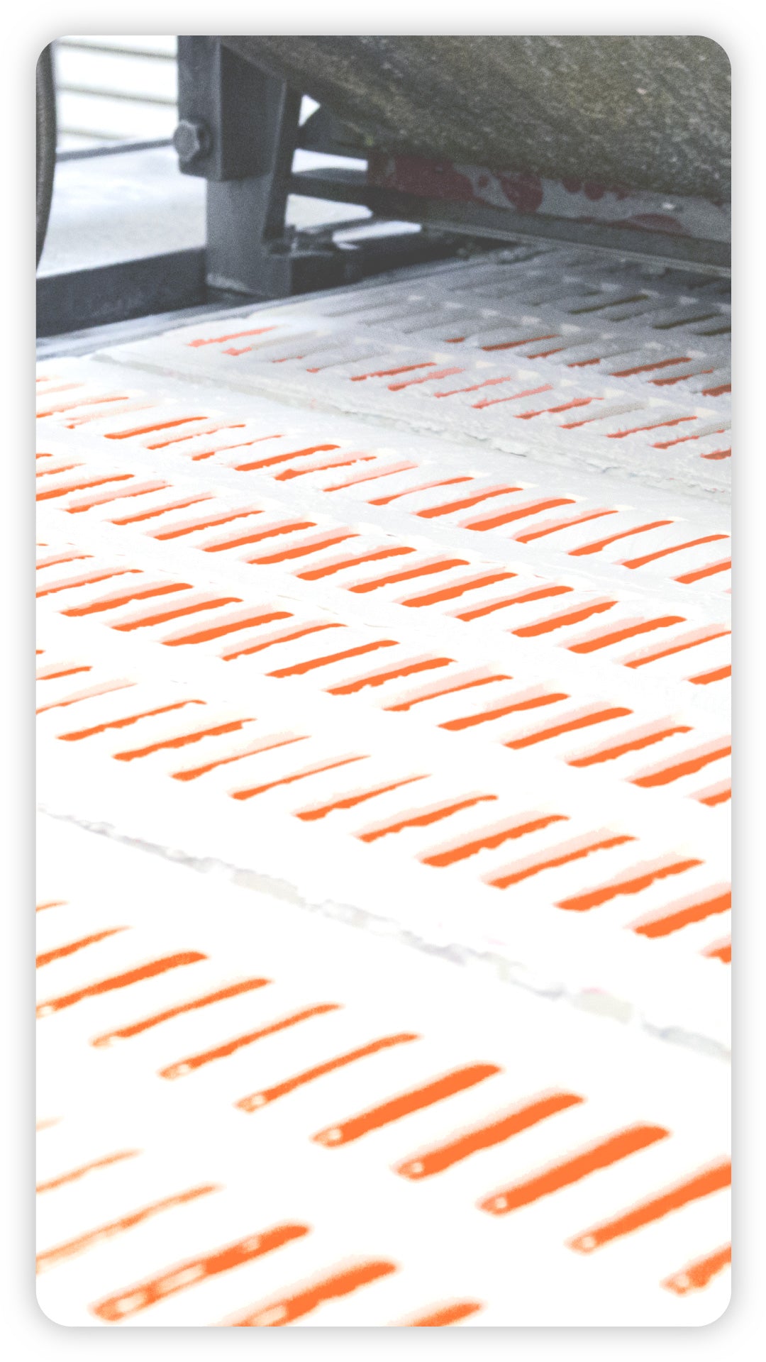 Starch Trays with Orange Sticks being made - Contract Manufacturing by Sweet Candy Company