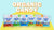 Snack packs with colorful labels on a yellow and blue background, featuring text 'ORGANIC CANDY'.