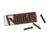 Open box of chocolate sticks on a white background