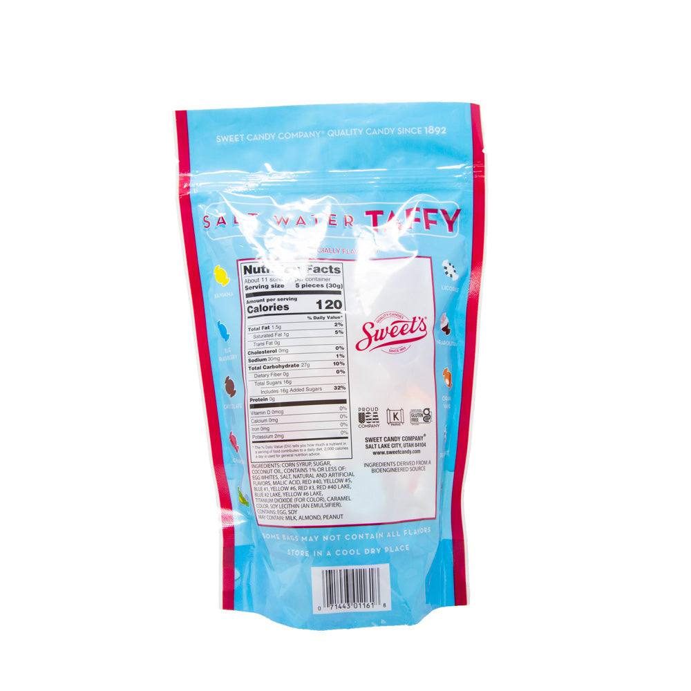 Sweet's 12oz Assorted Salt Water Taffy - Back