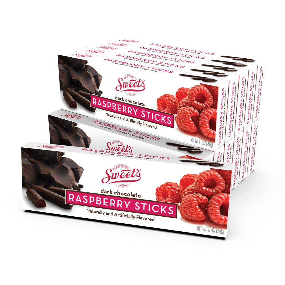 Sweet&#39;s Dark Chocolate Raspberry Sticks - 12pk