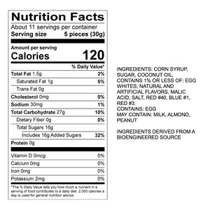 12oz All American Taffy Nutrition & Ingredients
